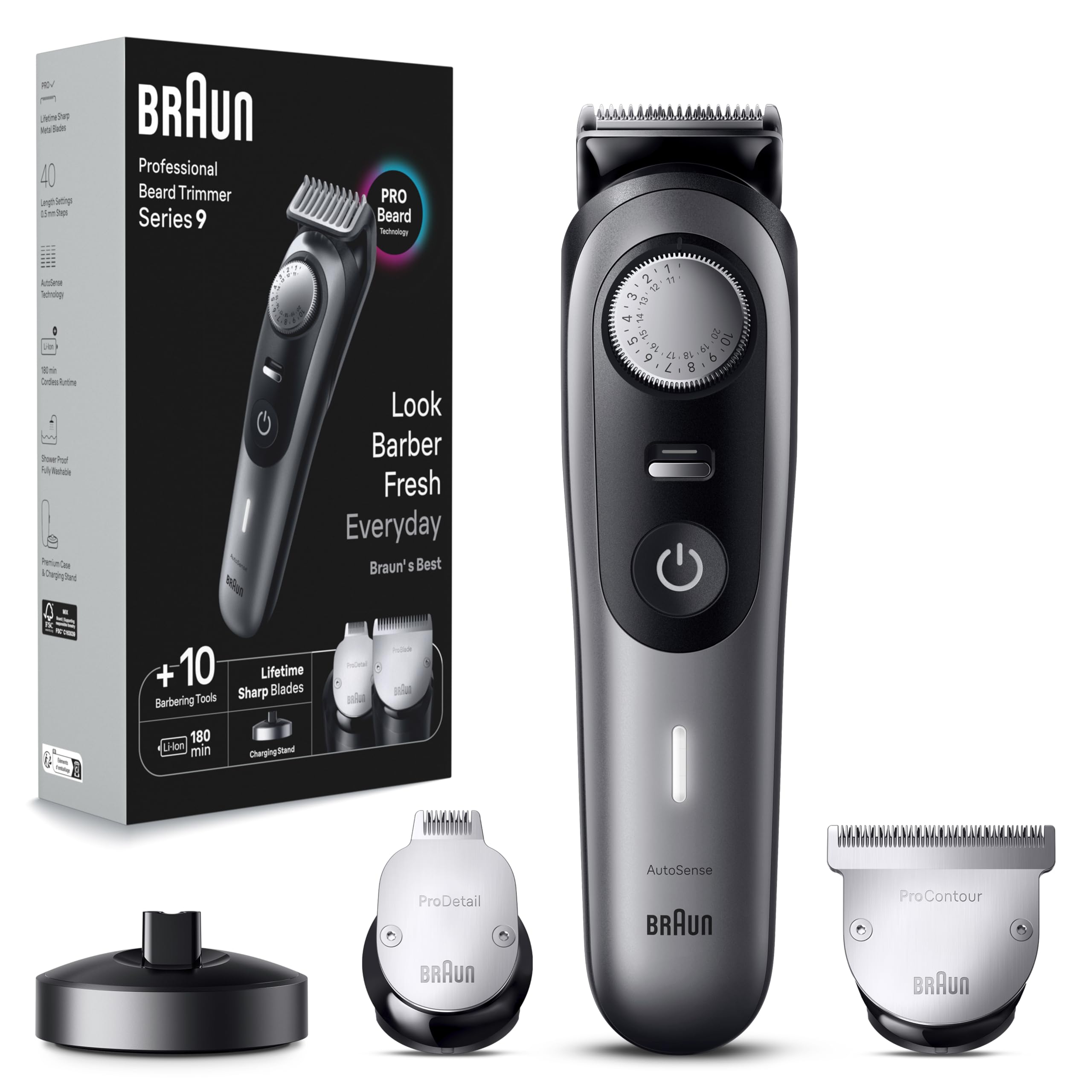 BRAUN シリーズ9 BT9420 Braun Series 9 BT9420 Profesyonel Sakal Düzeltici, Berber Araçları